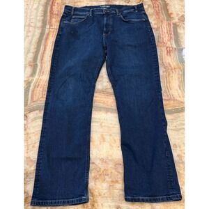 Tecovas Mens Straight Leg Jeans Dark Blue Denim 5-Pocket Western Standard 36x30